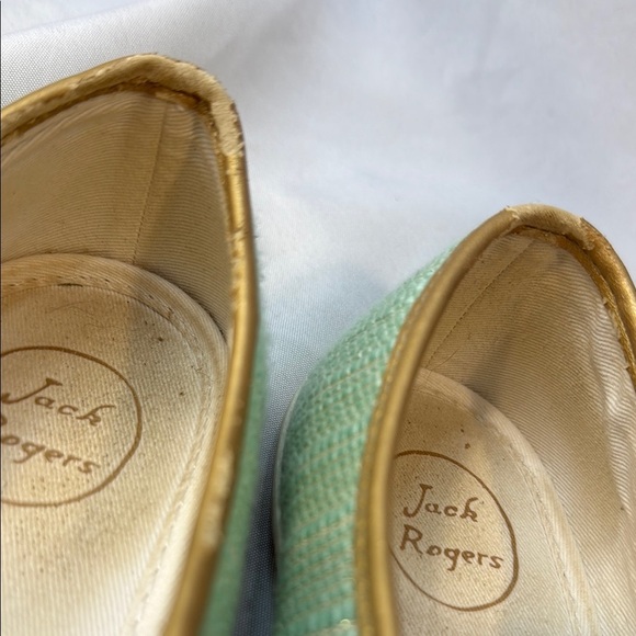 Jack Rogers Women's Mint Green & Gold Slip-On Sneakers, Size 7.5M, **READ** - Picture 8 of 14